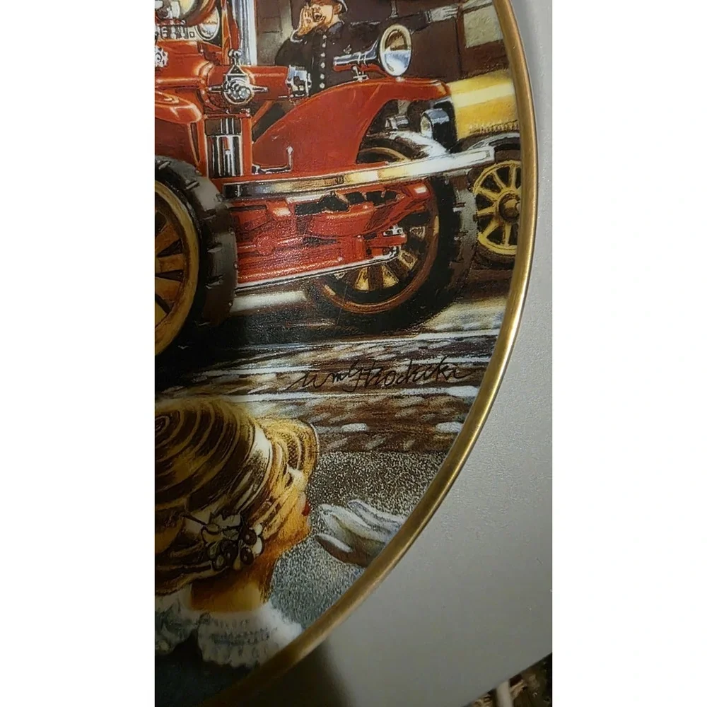 Franklin Mint National Fire Museum Plate The 1922 Ahrens-Fox Limited Edit #X1849